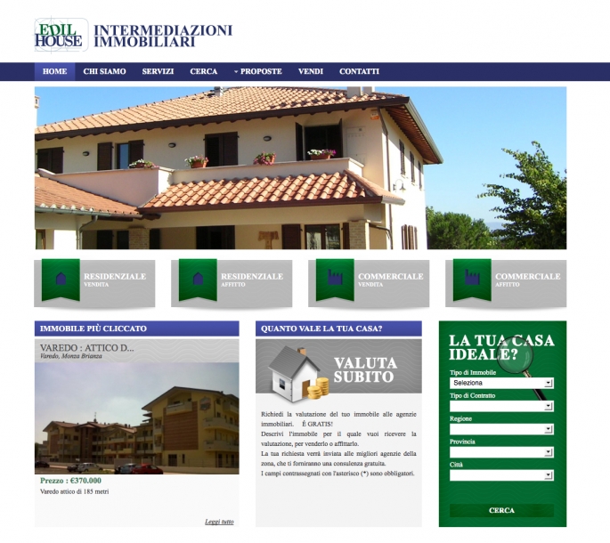 Aperto nuovo sito web Edil House