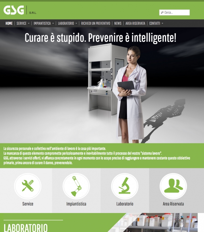 Nuovo sito per l&#039;azienda Gsg