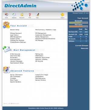Nuovo Pannello di controllo Directadmin