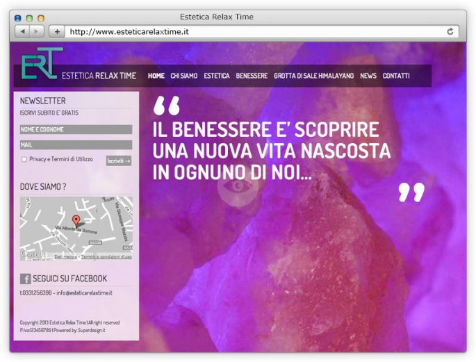 Aperto nuovo sito web Centro Estico Relax Time