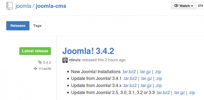 Aggiornamento Joomla 3.42