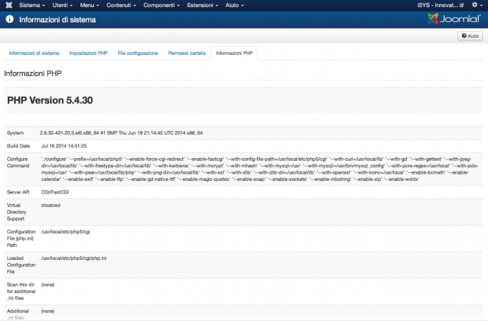 Piattaforme Server aggiornate a PHP 5.4.30