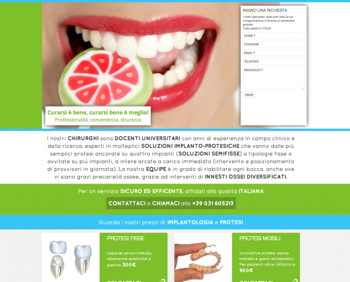 Turismo dentale in Italia - Landing Page