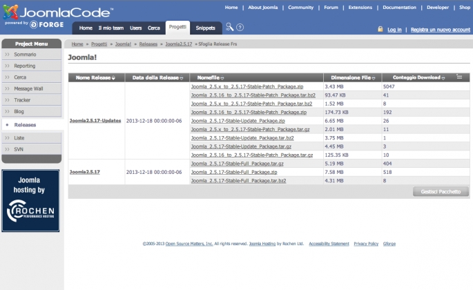 Aggiornamento Joomla 3.2.2 e 2.5.18 Disponibile!