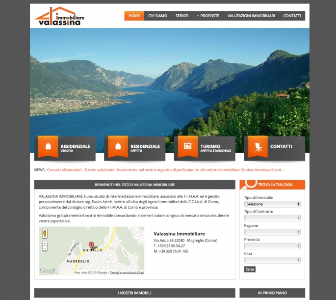 Nuovo sito online Immobiliare Valassina (Magreglio)